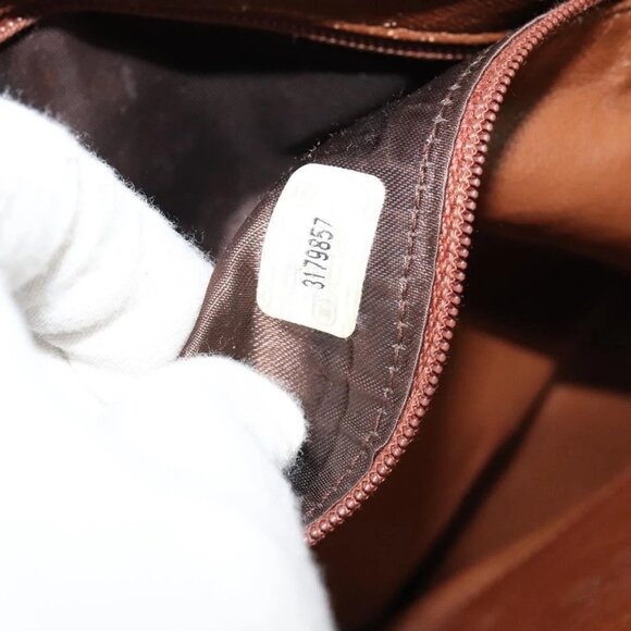 CHANEL Matelasse Chain Shoulder Bag Grained Calf Skin Brown Gold CC Auth PP534 - Picture 10 of 16